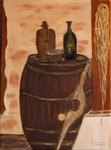 La bol&eacute;e de cidre, Normandie, huile sur toile, 30x40cm VENDU