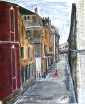 Le vieux Havre au 19&egrave;me si&egrave;cle, peinture &agrave; l'huile sur toile, 46cmx38cm, 195,00 euros